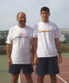 jose luis y jose enrique antes de enpecar la final masculina